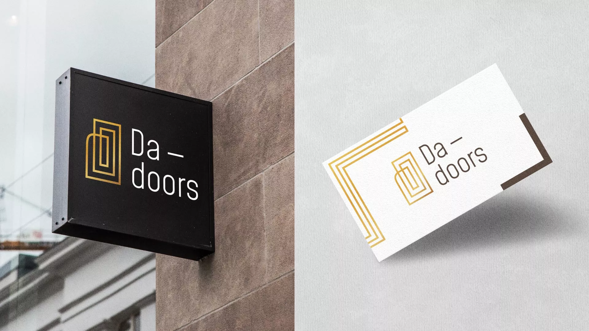 Разработка логотипа для компании «DA-DOORS» в Щелково